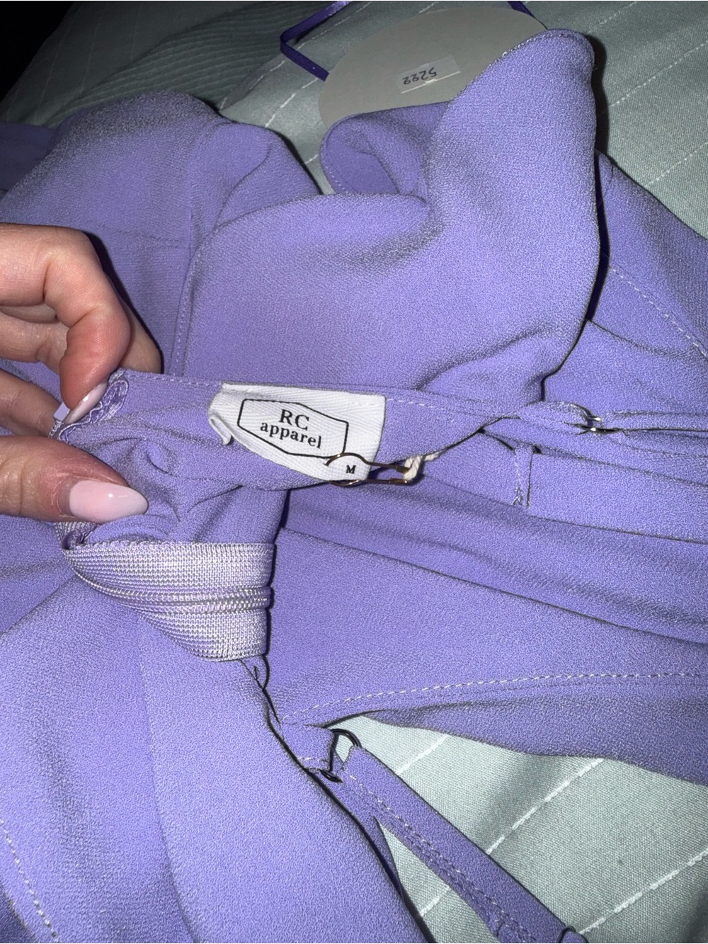 Lilac Ruffle-Front One-Piece Romper - Picture 3 of 4